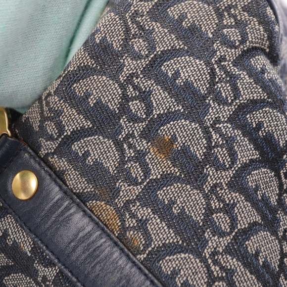 CHRISTIAN DIOR Bowling Handbag in Blue Fabric - Picture 8 of 13